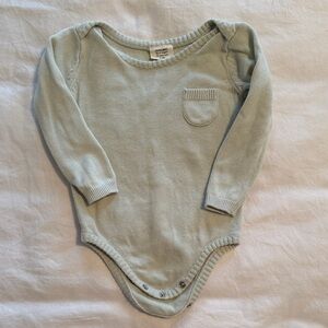 Viverano light sage green 6-12 month sweater Bodysuit